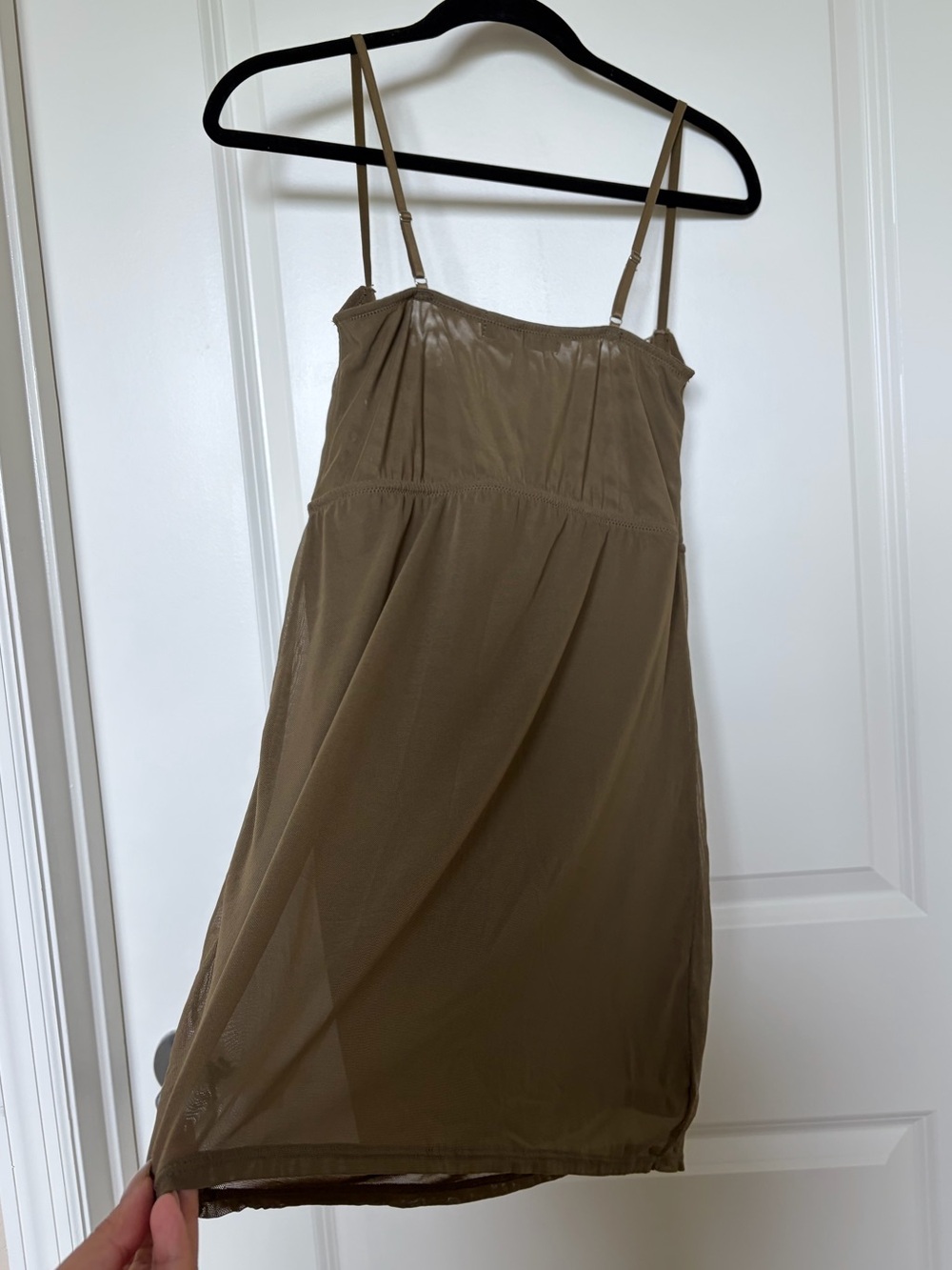 Urban Outfitters Olive Lace-Trim Slip Dress - Picture 5 of 8
